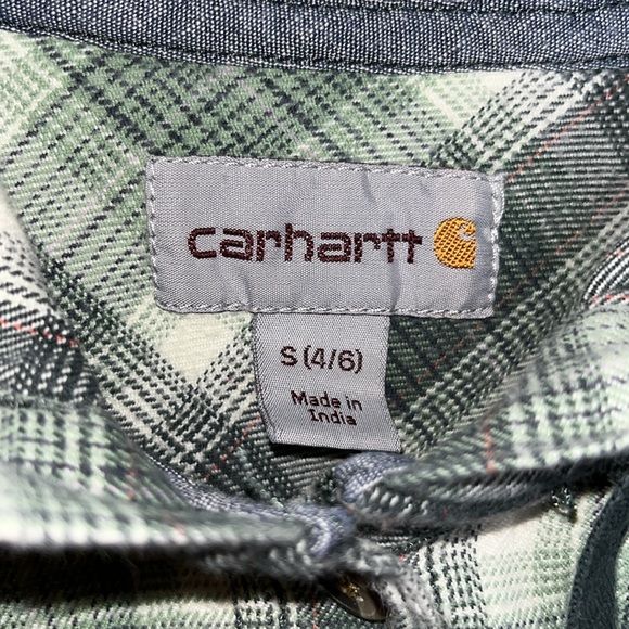 Carhartt flannel hoodie size S - Picture 2 of 3